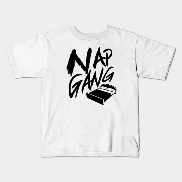 Nap Gang sleepy time shirt Kids T-Shirt by GodsBurden